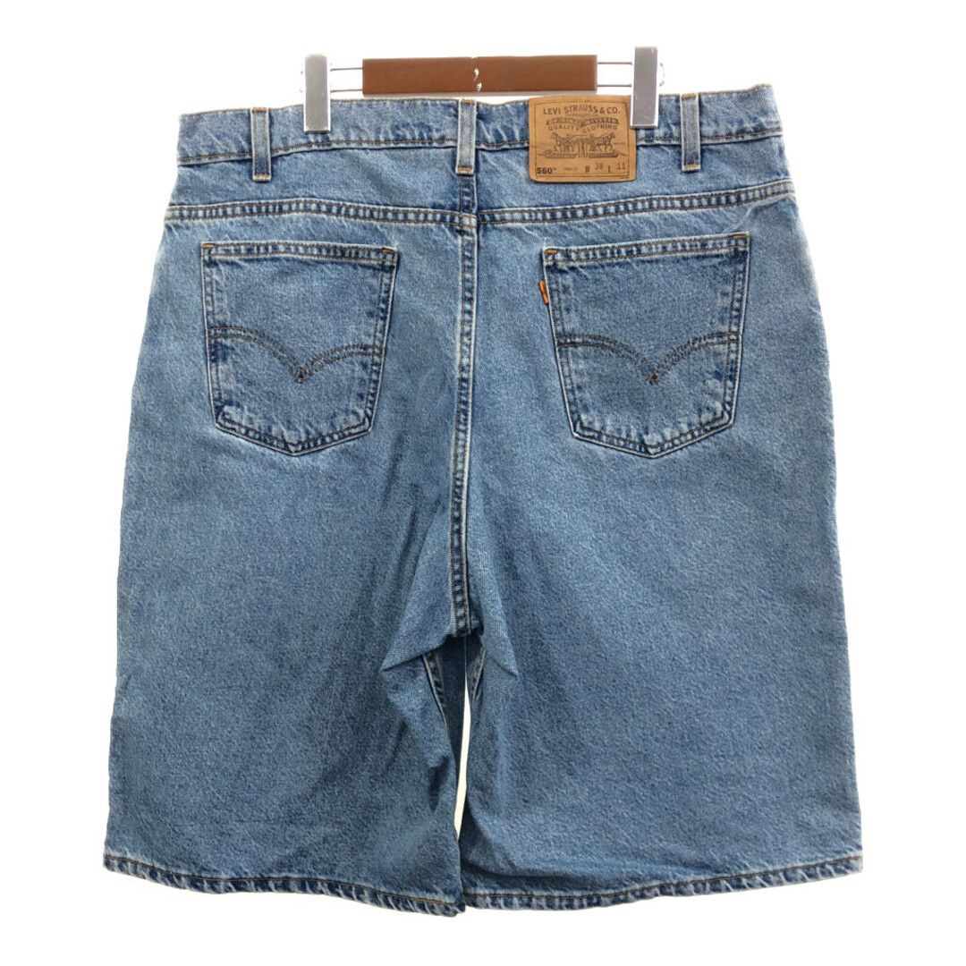 Levi's(リーバイス)の90年代 USA製 Levi's リーバイス 560 デニム ショートパンツ オレンジタブ ライトブルー (メンズ W38) 中古 古着 Q6560 メンズのパンツ(ショートパンツ)の商品写真