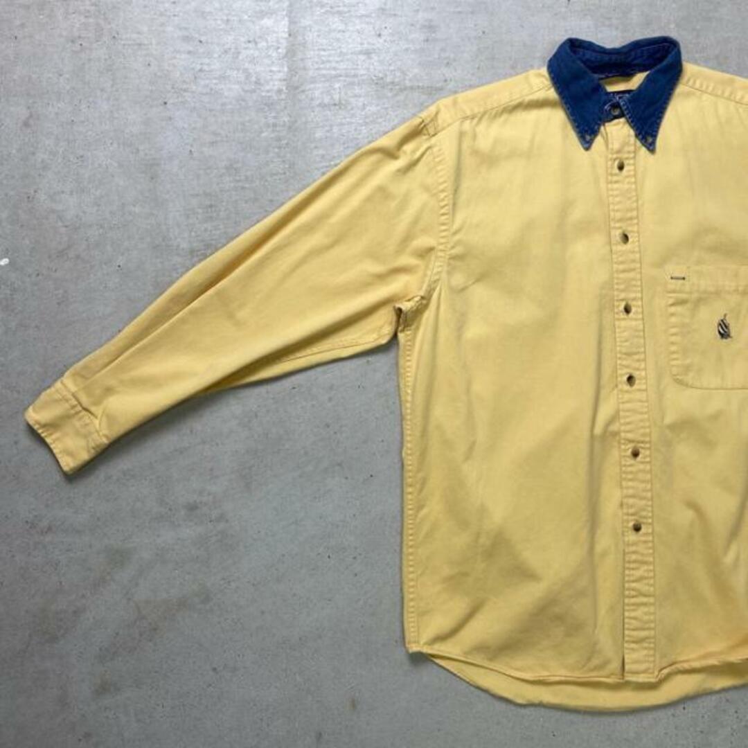 90年代 NAUTICA ノーティカ 長袖 ボタンダウンシャツ デニム襟 メンズL相当 メンズのトップス(シャツ)の商品写真