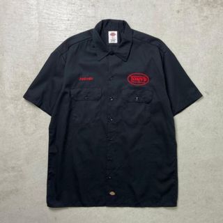 ディッキーズ(Dickies)のDickies ディッキーズ  ワークシャツ 半袖シャツ 企業ロゴ刺繍 メンズL(シャツ)