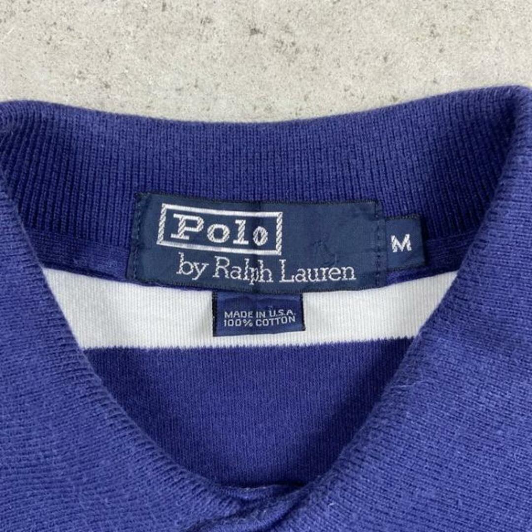 Ralph Lauren(ラルフローレン)の90年代 USA製 Polo by Ralph Lauren ポロバイラルフローレン 半袖 マルチボーダー ポロシャツ メンズM メンズのトップス(ポロシャツ)の商品写真