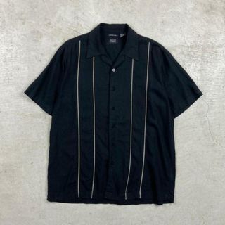 90年代 haggar ハガー 開襟シャツ オープンカラーシャツ リネン×レーヨン メンズL(シャツ)