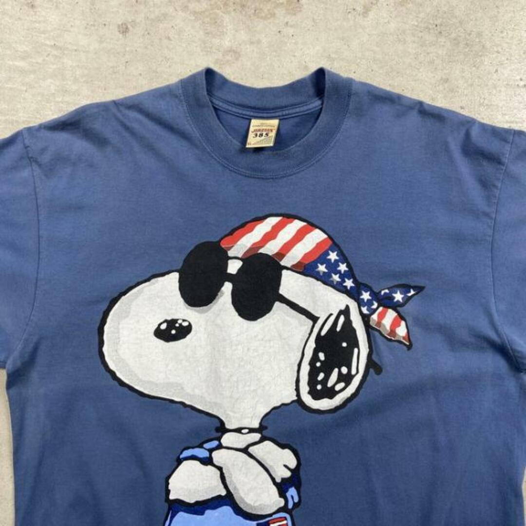 90年代 PEANUTS スヌーピー  キャラクタープリントTシャツ 星条旗 メンズL相当 メンズのトップス(Tシャツ/カットソー(半袖/袖なし))の商品写真