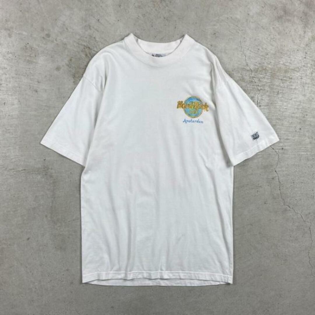90年代 HARD ROCK CAFE AMSTERDAM ハードロックカフェ アムステルダム アートデザイン プリントTシャツ メンズS メンズのトップス(Tシャツ/カットソー(半袖/袖なし))の商品写真
