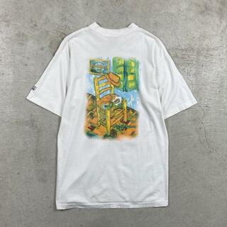 90年代 HARD ROCK CAFE AMSTERDAM ハードロックカフェ アムステルダム アートデザイン プリントTシャツ メンズS(Tシャツ/カットソー(半袖/袖なし))