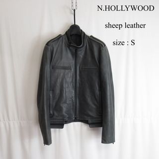 エヌハリウッド(N.HOOLYWOOD)のN.HOLLYWOOD シングル ライダースジャケット レザージャケット 36(レザージャケット)