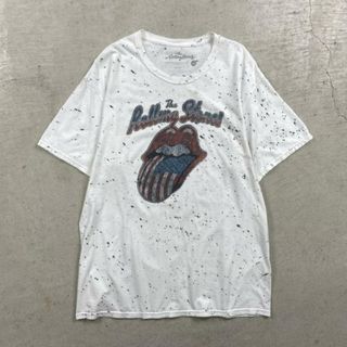 The Rolling Stones ローリングストーンズ ペンキ柄 バンドTシャツ バンT ツアーT メンズL レディース(Tシャツ/カットソー(半袖/袖なし))