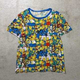 The Simpsons シンプソンズ 総柄 キャラクタープリントTシャツ メンズS相当(Tシャツ/カットソー(半袖/袖なし))