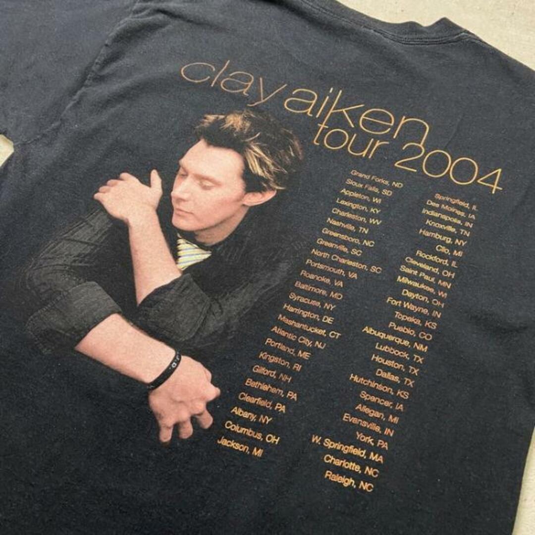 00年代 Clay Aiken クレイ・エイケン Tour 2004 プリントTシャツ メンズM メンズのトップス(Tシャツ/カットソー(半袖/袖なし))の商品写真