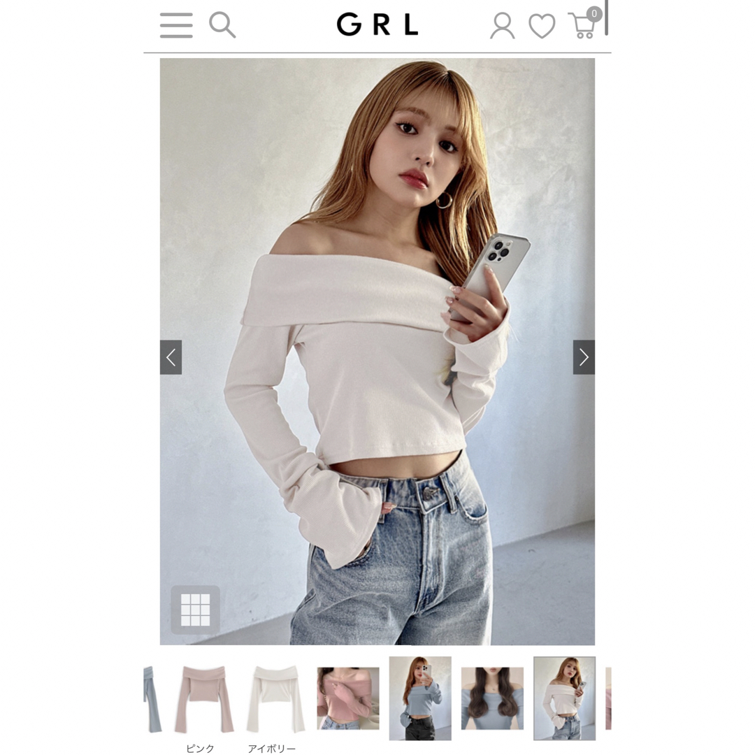 GRL(グレイル)のグレイル　オフショルダー　トップス レディースのトップス(カットソー(長袖/七分))の商品写真