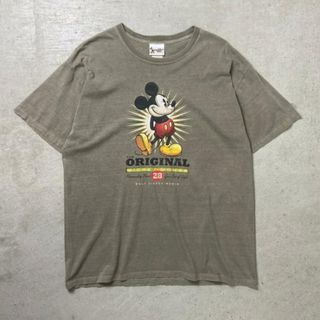 90年代 Disney ディズニー MICKEY MOUSE プリント Tシャツ メンズL(Tシャツ/カットソー(半袖/袖なし))