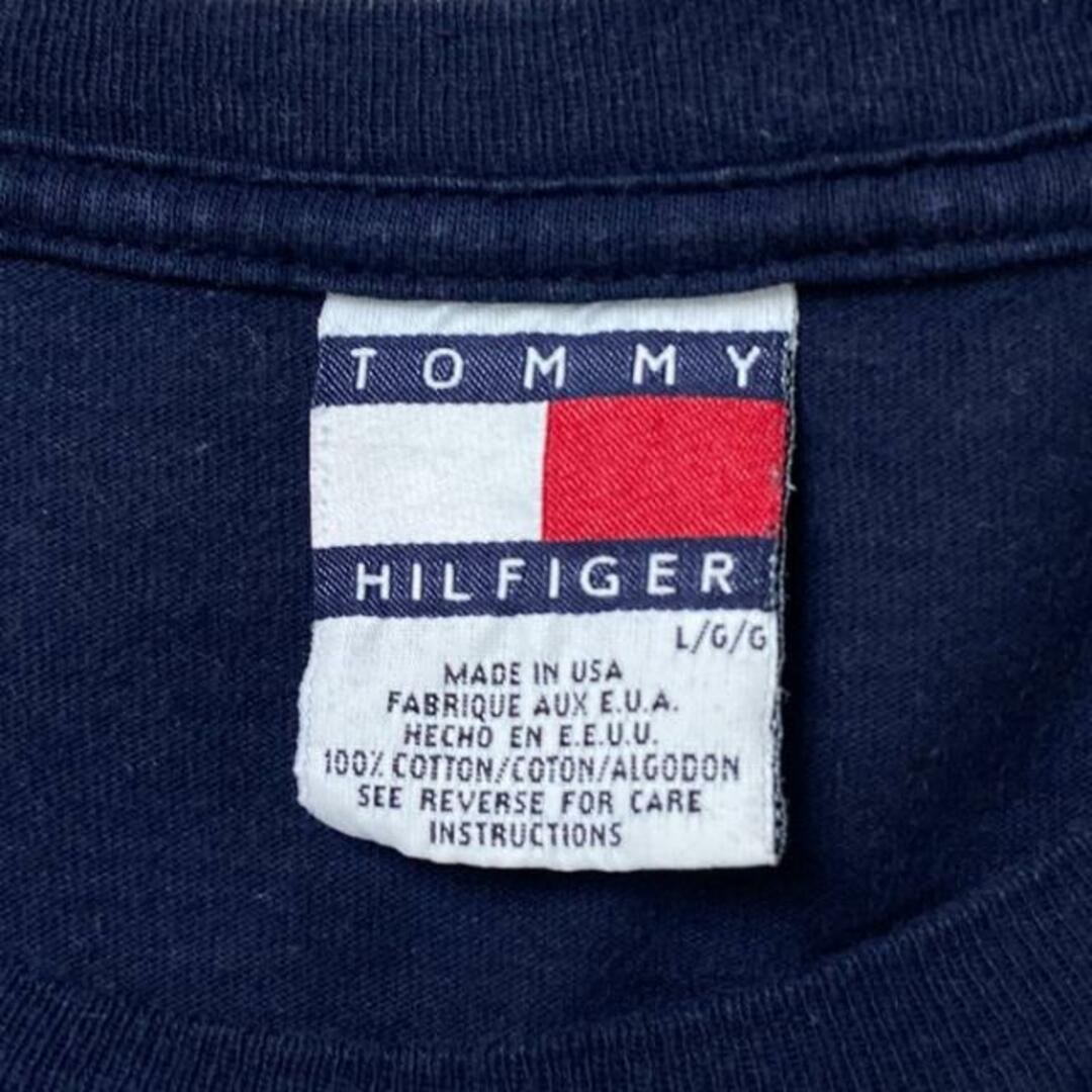 TOMMY HILFIGER(トミーヒルフィガー)の90年代 USA製  TOMMY HILFIGER トミーヒルフィガー ワンポイント刺繍 Tシャツ メンズL メンズのトップス(Tシャツ/カットソー(半袖/袖なし))の商品写真