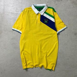 トミーヒルフィガー(TOMMY HILFIGER)の〜00年代 TOMMY HILFIGER トミーヒルフィガー BRASIL 半袖 ラガーシャツ ポロシャツ メンズXL(ポロシャツ)