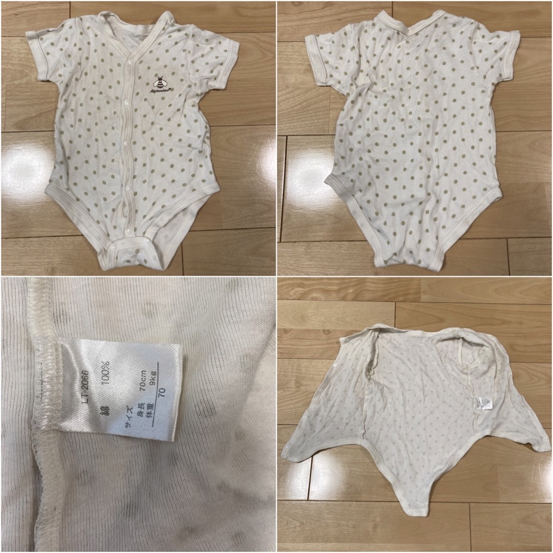 西松屋(ニシマツヤ)の西松屋　半袖　ロンパース　甚平　ノースリーブ　70cm 子ども服まとめ売り　男 キッズ/ベビー/マタニティのベビー服(~85cm)(ロンパース)の商品写真