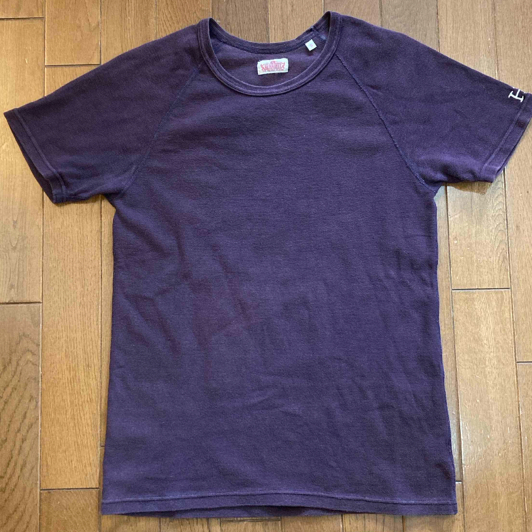 ハリウッドランチマーケット　サイズ3 メンズ　ストレッチフライスTシャツ　紫色 メンズのトップス(Tシャツ/カットソー(半袖/袖なし))の商品写真