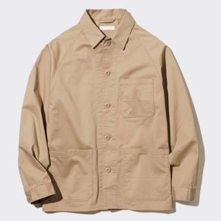 ユニクロ(UNIQLO)のユニクロ　ユーリティジャケット　ベージュ　M(ステンカラーコート)