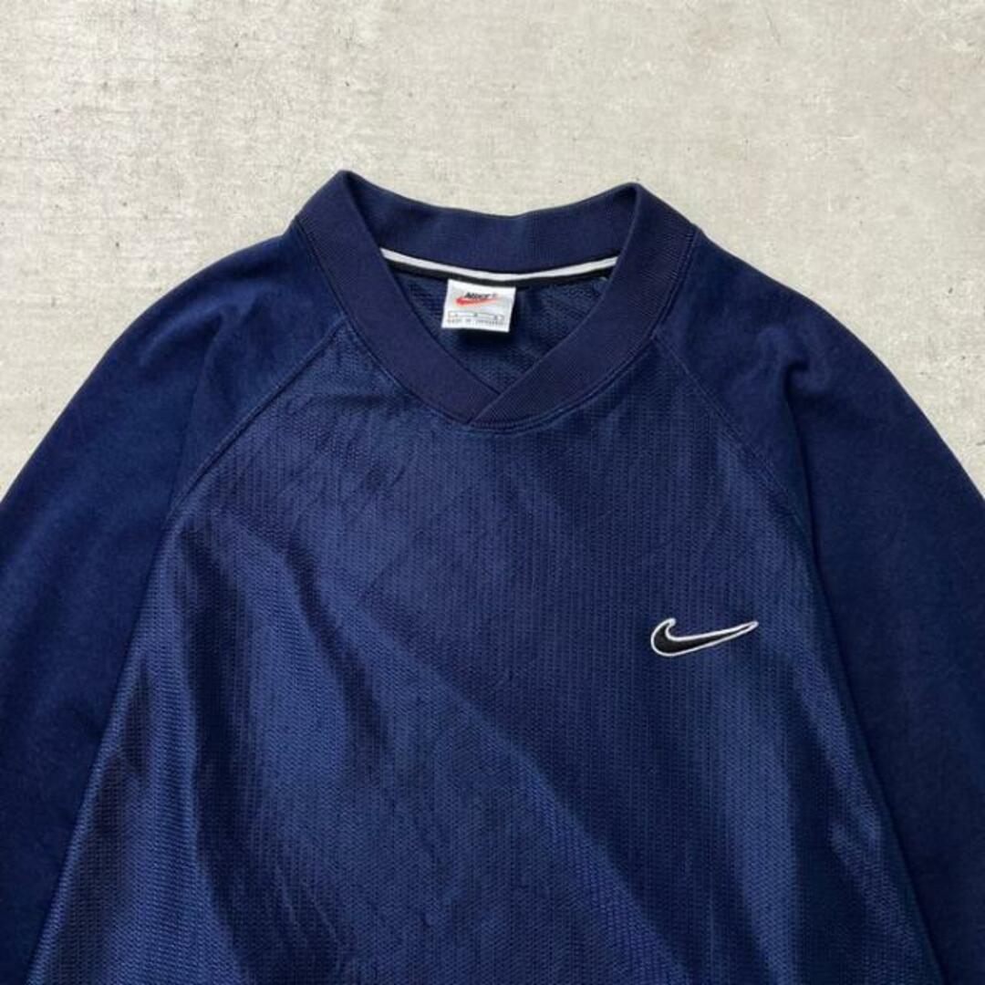 NIKE(ナイキ)の90年代 NIKE ナイキ  メッシュTシャツ スウォッシュロゴ刺繍 メンズXL相当 メンズのトップス(Tシャツ/カットソー(半袖/袖なし))の商品写真