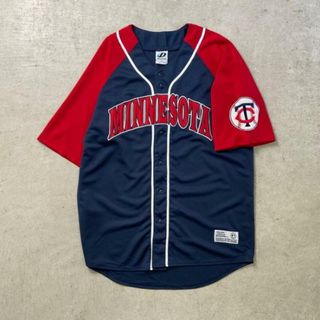 MINESOTA TWINS ミネソタ ツインズ MLB ベースボールシャツ メンズL(シャツ)