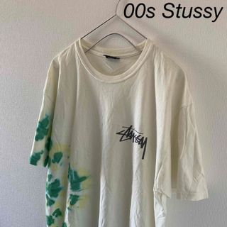 STUSSY - 00sStussyステューシー半袖tシャツメンズホワイト白ストリートLタイダイ