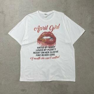 April Girl デザイン メッセージプリント Tシャツ メンズL相当(Tシャツ/カットソー(半袖/袖なし))