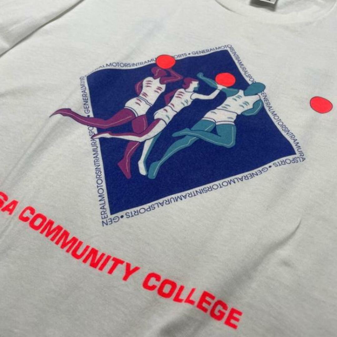 90年代 USA製 MESA COMMUNITY COLLEGE スポーツ 企業ロゴ 長袖Tシャツ ロンT メンズL メンズのトップス(Tシャツ/カットソー(七分/長袖))の商品写真