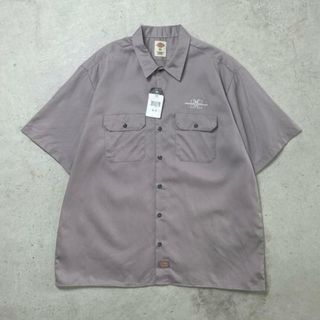 ディッキーズ(Dickies)のDEADSTOCK NOS Dickies ディッキーズ  ワークシャツ 半袖シャツ 企業ロゴ刺繍 メンズXL(シャツ)