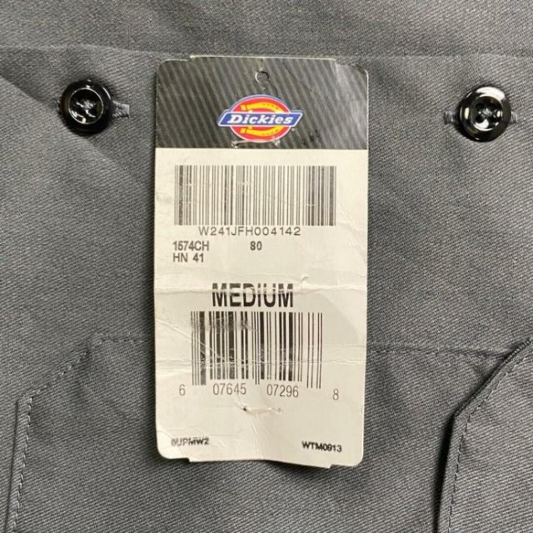 Dickies(ディッキーズ)のDEADSTOCK NOS Dickies ディッキーズ  ワークシャツ 半袖シャツ 企業ロゴ刺繍 メンズM メンズのトップス(シャツ)の商品写真