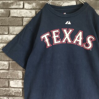 マジェスティック(Majestic)のMLBテキサスレンジャーズハミルトンtシャツTシャツマジェスティックチームtee(Tシャツ/カットソー(半袖/袖なし))