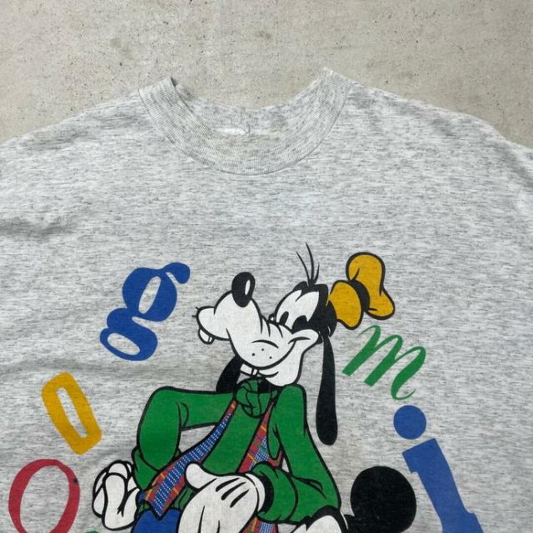 DISNEY MICKEY MOUSE GOOFY ディズニーキャラクタープリントTシャツ 袖切り替え ロンT レディースL相当 メンズM相当 メンズのトップス(Tシャツ/カットソー(七分/長袖))の商品写真