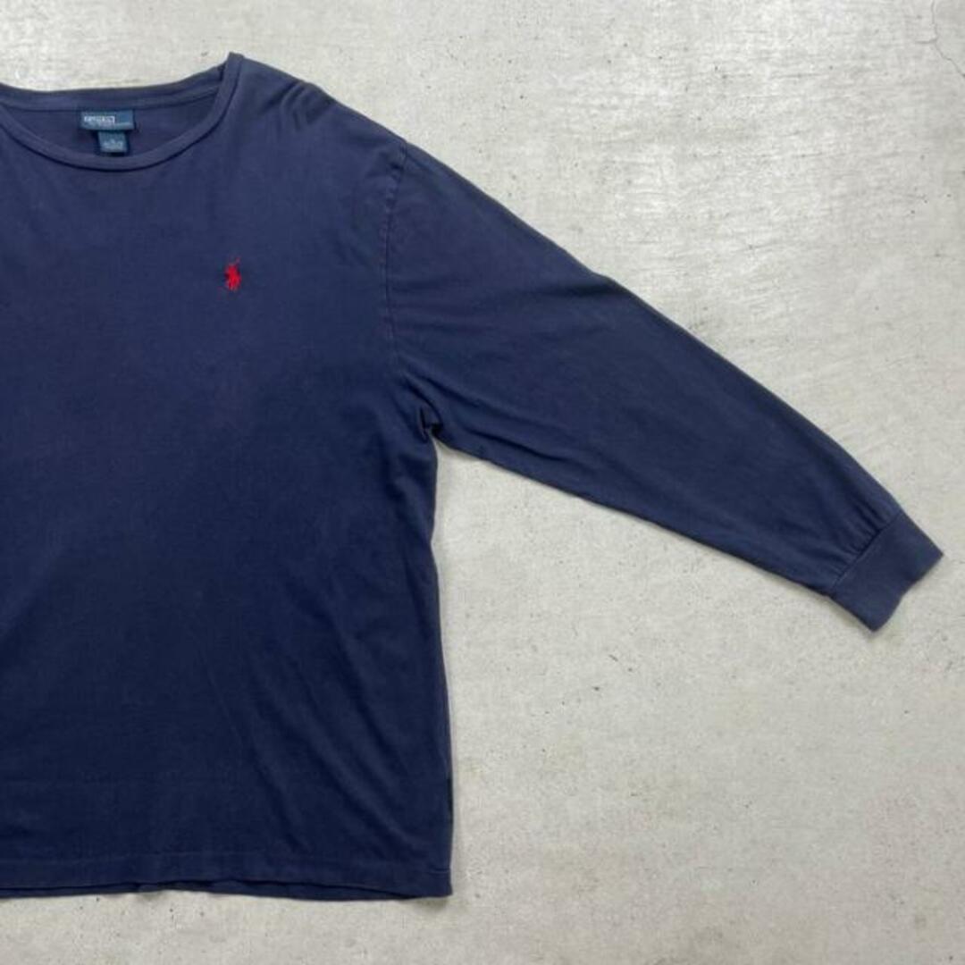 Ralph Lauren(ラルフローレン)の90年代 Polo by Ralph Lauren ポロバイラルフローレン ワンポイントロゴ ロングTシャツ メンズXL メンズのトップス(Tシャツ/カットソー(七分/長袖))の商品写真