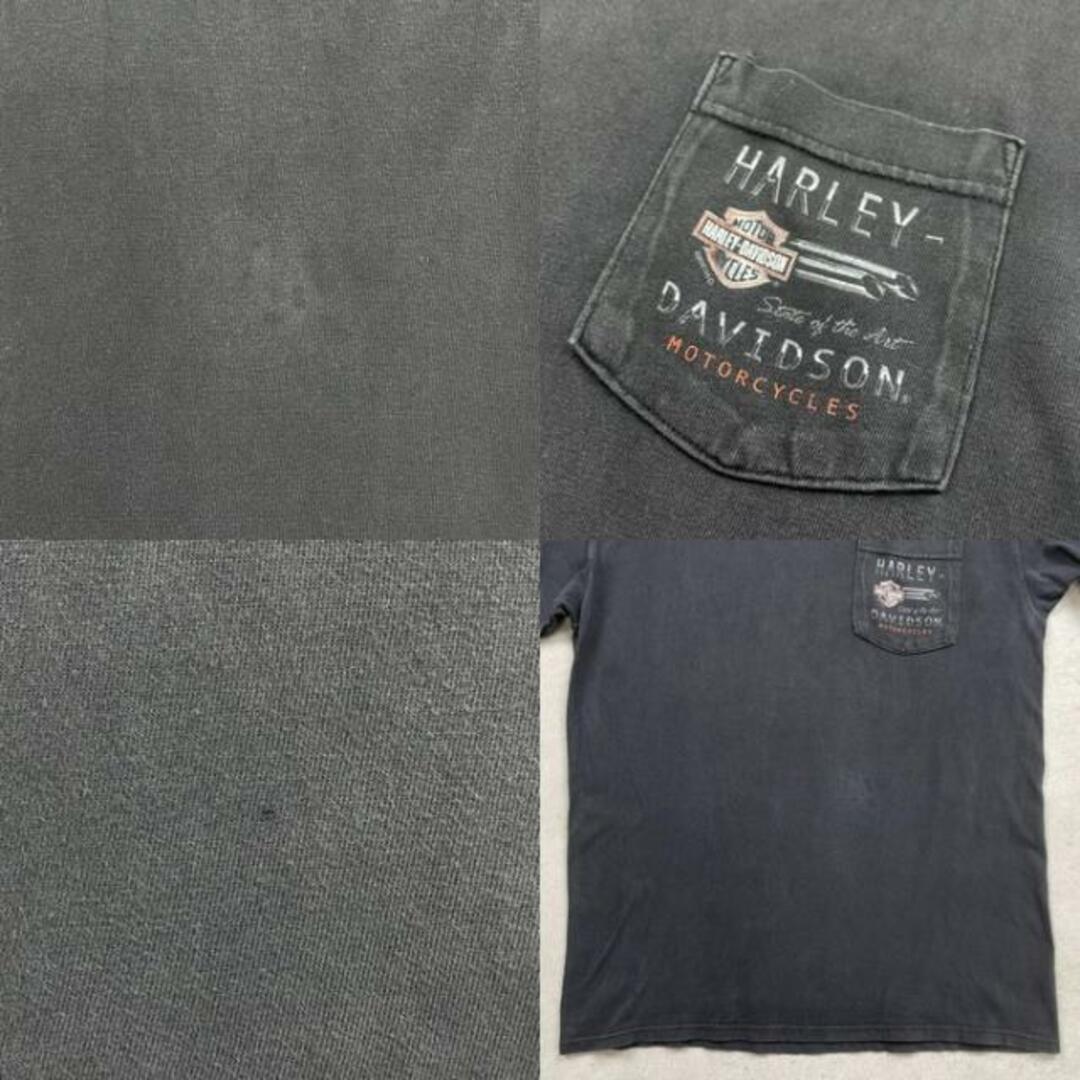 90年代 USA製 Harley-Davidson CHICAGO ハーレーダビッドソン シカゴ  ロングTシャツ ロンT メンズL メンズのトップス(Tシャツ/カットソー(七分/長袖))の商品写真