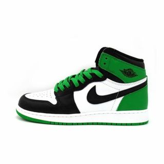 ナイキ(NIKE)のナイキ NIKE ■ 【 AIR JORDAN 1 RETRO HIGH GS Celtics Black and Lucky Green FD1437 031 】 エア ジョーダン 1 ハイ セルティックス ブラック アンド ラッキー グリーン スニーカー　n5649(スニーカー)