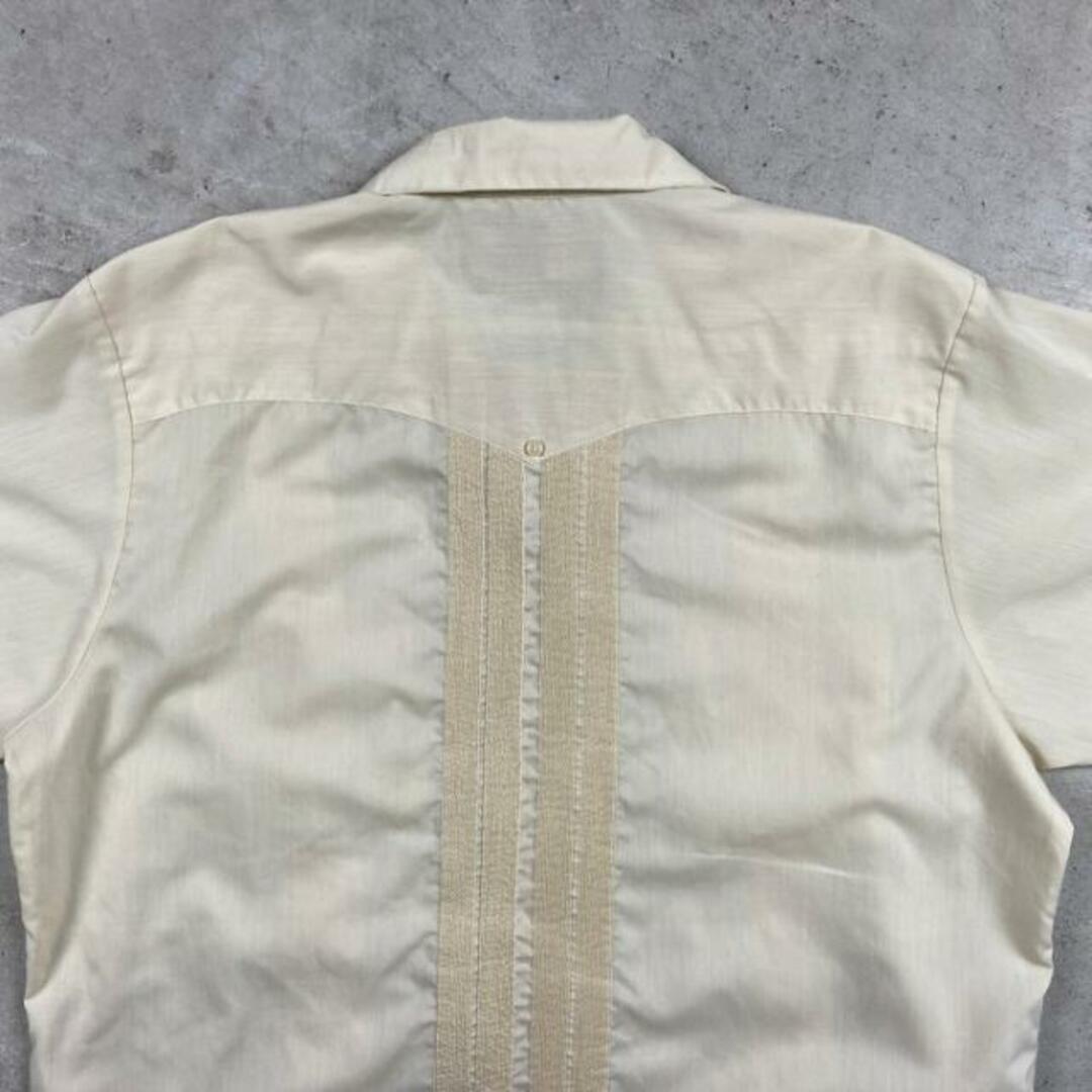 90年代 Guayabera 半袖 キューバシャツ 開襟 オープンカラー 刺繍 メンズL メンズのトップス(シャツ)の商品写真