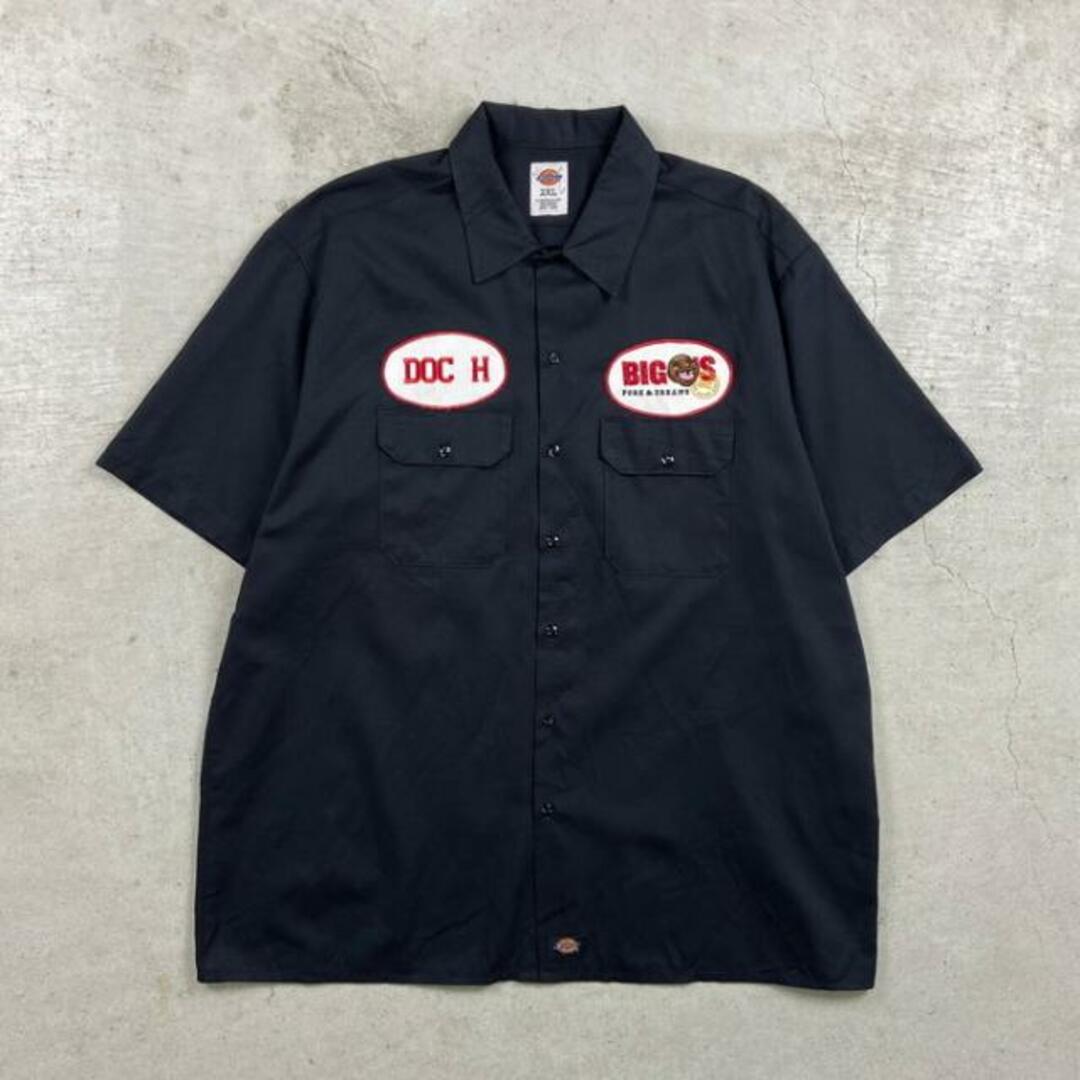 Dickies(ディッキーズ)のDickies ディッキーズ  ワークシャツ 半袖シャツ 企業ロゴワッペン メンズ2XL メンズのトップス(シャツ)の商品写真