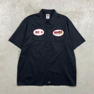 ディッキーズ(Dickies)のDickies ディッキーズ  ワークシャツ 半袖シャツ 企業ロゴワッペン メンズ2XL(シャツ)