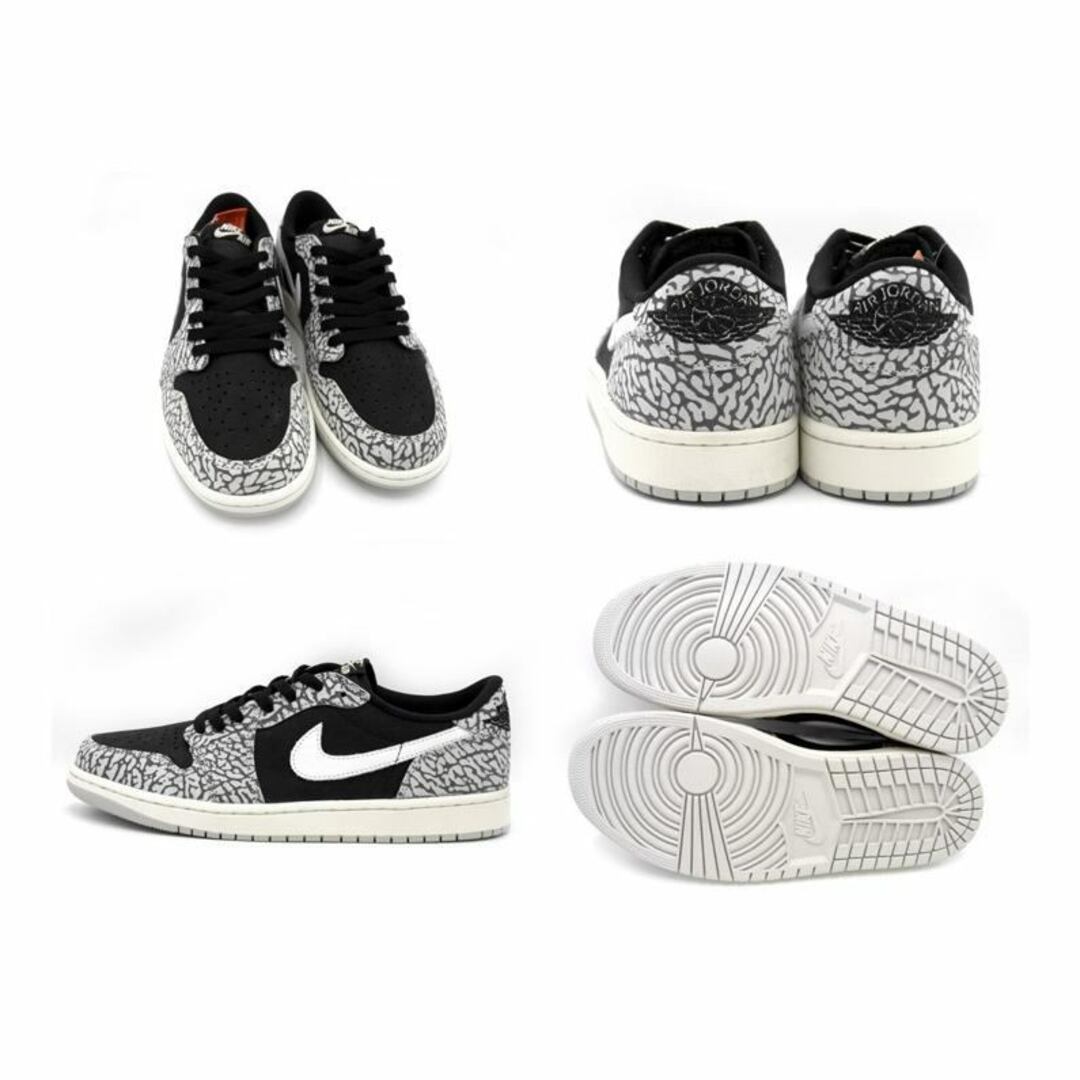 NIKE(ナイキ)のナイキ NIKE ■ 【 AIR JORDAN 1 LOW OG BLACK CEMENT ELPHANT CZ0790 001 】 エア ジョーダン 1 ブラック セメント エレファント スニーカー　n5652 メンズの靴/シューズ(スニーカー)の商品写真