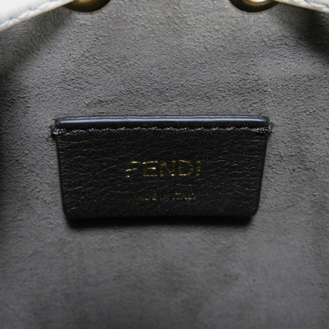 FENDI(フェンディ)のFENDI フェンディ ミニ モン トレゾール バケット ドローストリング アイボリー 2WAY ショルダーバッグ 現行 ロゴ ビアンコアイス ハンドバッグ 8BS010 AC9L F0K7E レディースのバッグ(ハンドバッグ)の商品写真
