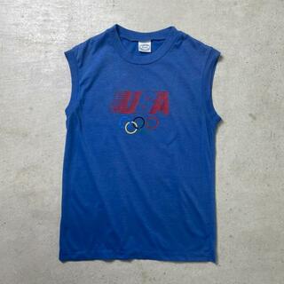 リーバイス(Levi's)の80年代 Levi's リーバイス ノースリーブTシャツ タンクトップ ロサンゼルスオリンピック メンズS-M相当(Tシャツ/カットソー(半袖/袖なし))