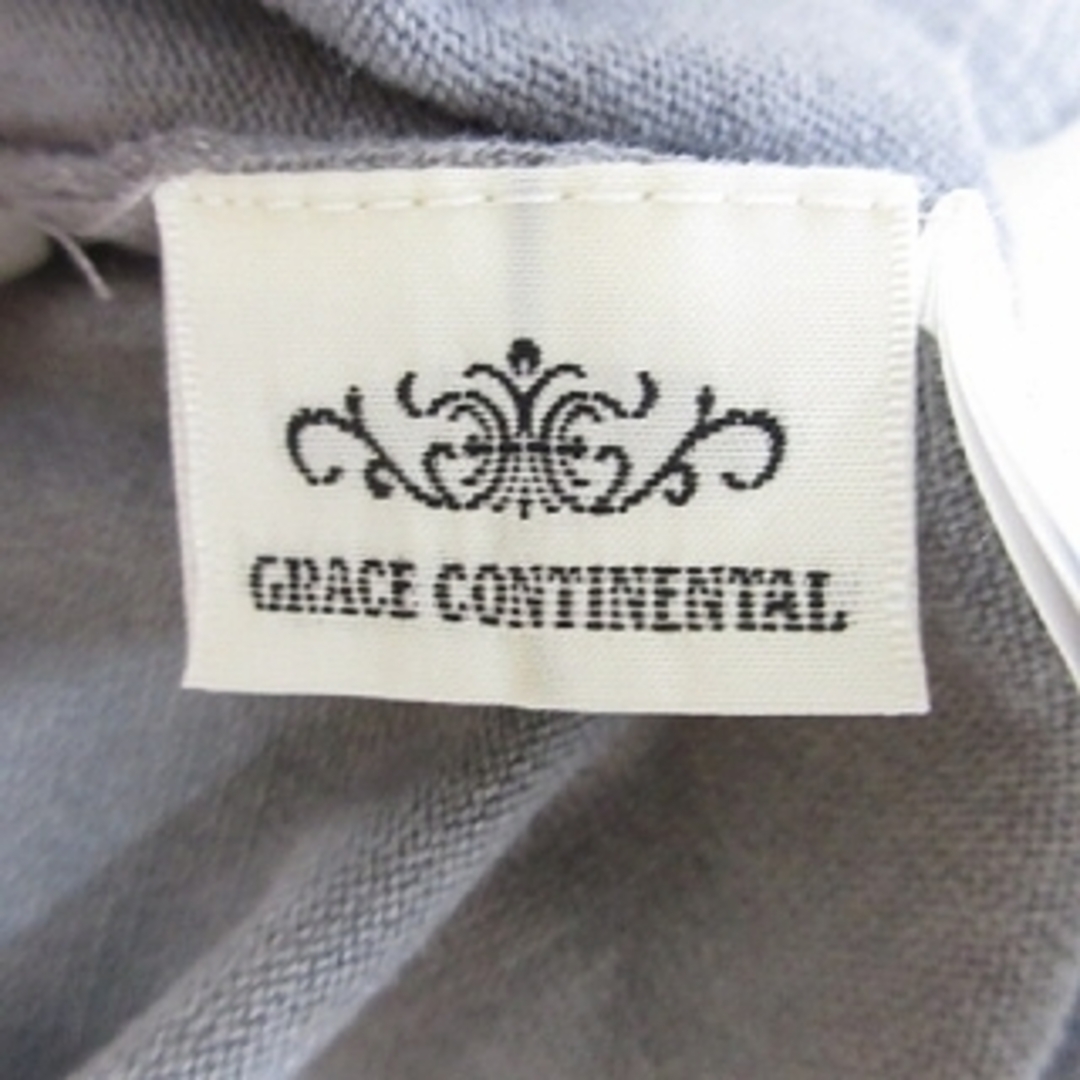 GRACE CONTINENTAL(グレースコンチネンタル)のグレースコンチネンタル カーディガン 長袖 刺しゅう ビジュー グレー 36 レディースのトップス(カーディガン)の商品写真