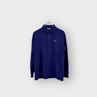 CHEMISE LACOSTE ラコステ 長袖ポロシャツ コットン パープル ヴィンテージ 衣B ネ(ポロシャツ)