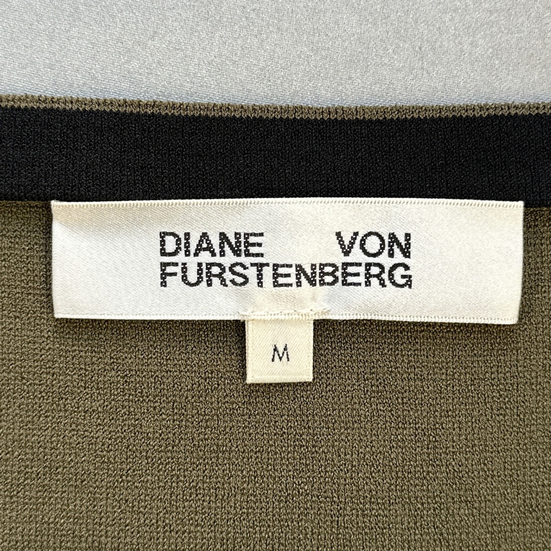 DIANE VON FURSTENBERG ダイアンフォンファステンバーグ スカート ビスコース カーキ サイズM ヴィンテージ 衣A 6 レディースのスカート(ひざ丈スカート)の商品写真