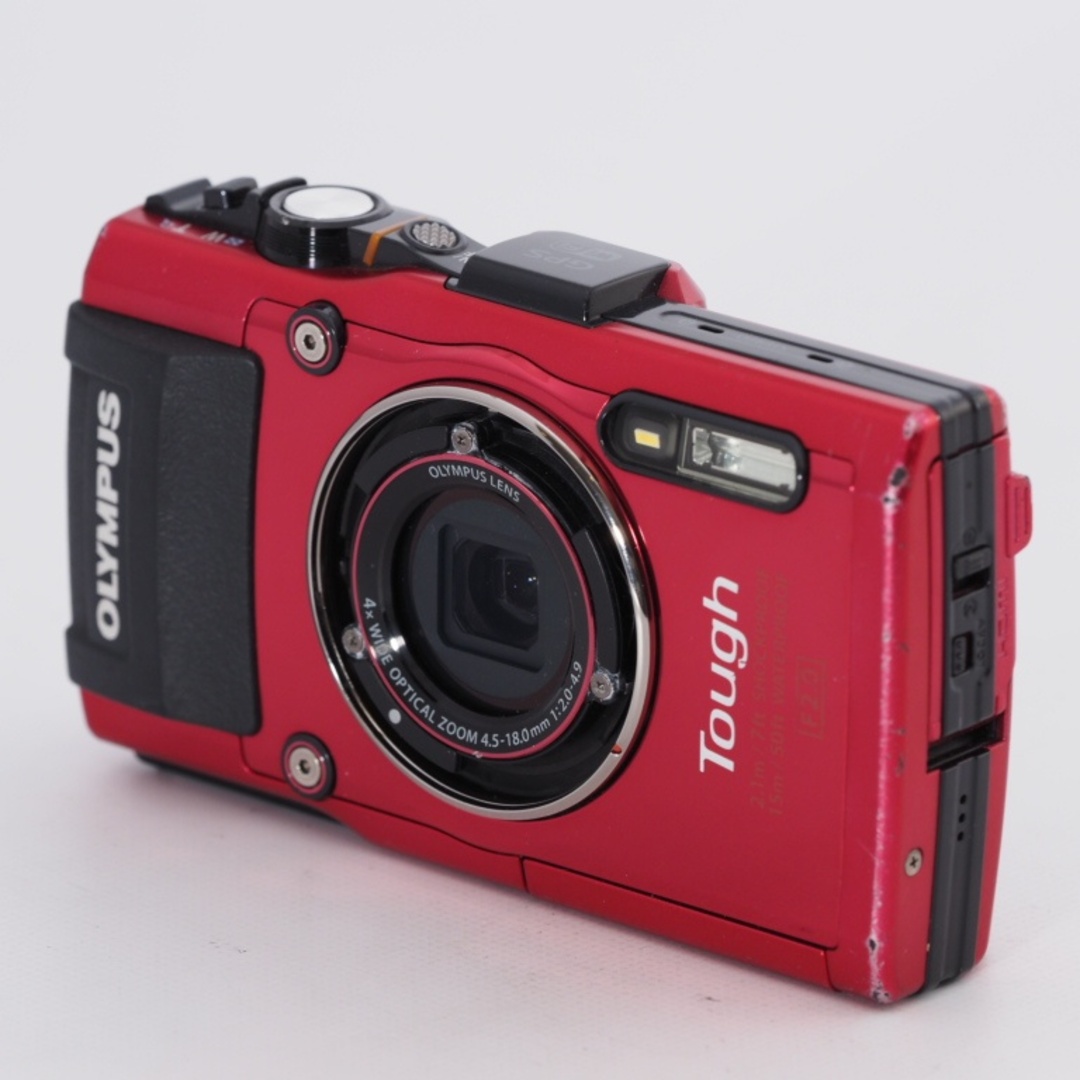 OLYMPUS(オリンパス)のOLYMPUS オリンパス デジタルカメラ STYLUS TG-3 Tough レッド 1600万画素CMOS F2.0 15m防水 100kgf耐荷重 GPS+電子コンパス&内蔵Wi-Fi TG-3 RED #9762 スマホ/家電/カメラのカメラ(コンパクトデジタルカメラ)の商品写真