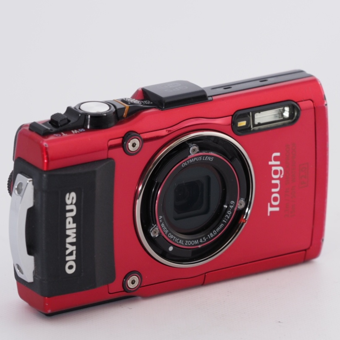 OLYMPUS(オリンパス)のOLYMPUS オリンパス デジタルカメラ STYLUS TG-3 Tough レッド 1600万画素CMOS F2.0 15m防水 100kgf耐荷重 GPS+電子コンパス&内蔵Wi-Fi TG-3 RED #9762 スマホ/家電/カメラのカメラ(コンパクトデジタルカメラ)の商品写真