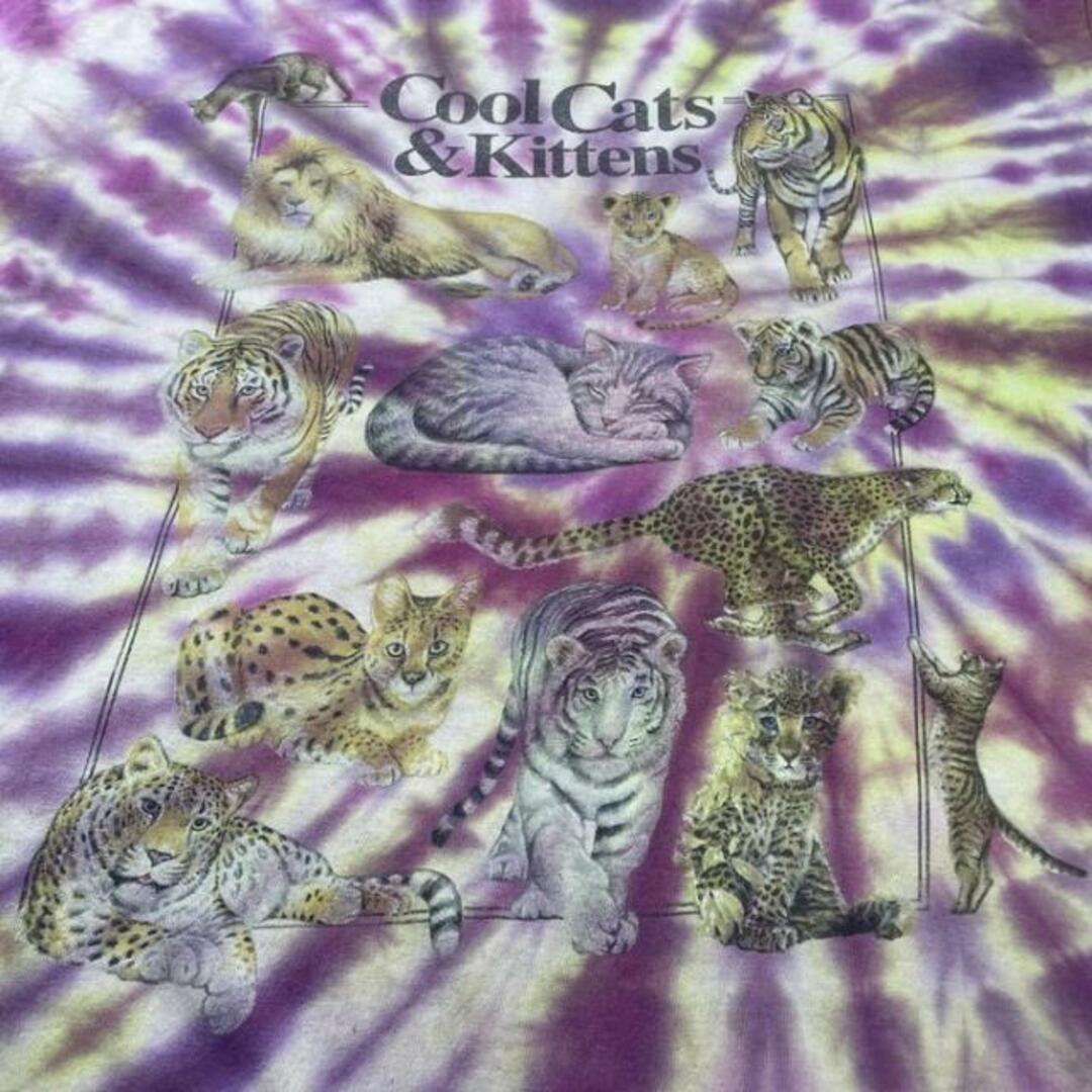 00年代 CoolCats & Kittens ネコ 猫 アニマルプリントTシャツ タイダイ染め メンズ2XL相当 メンズのトップス(Tシャツ/カットソー(半袖/袖なし))の商品写真