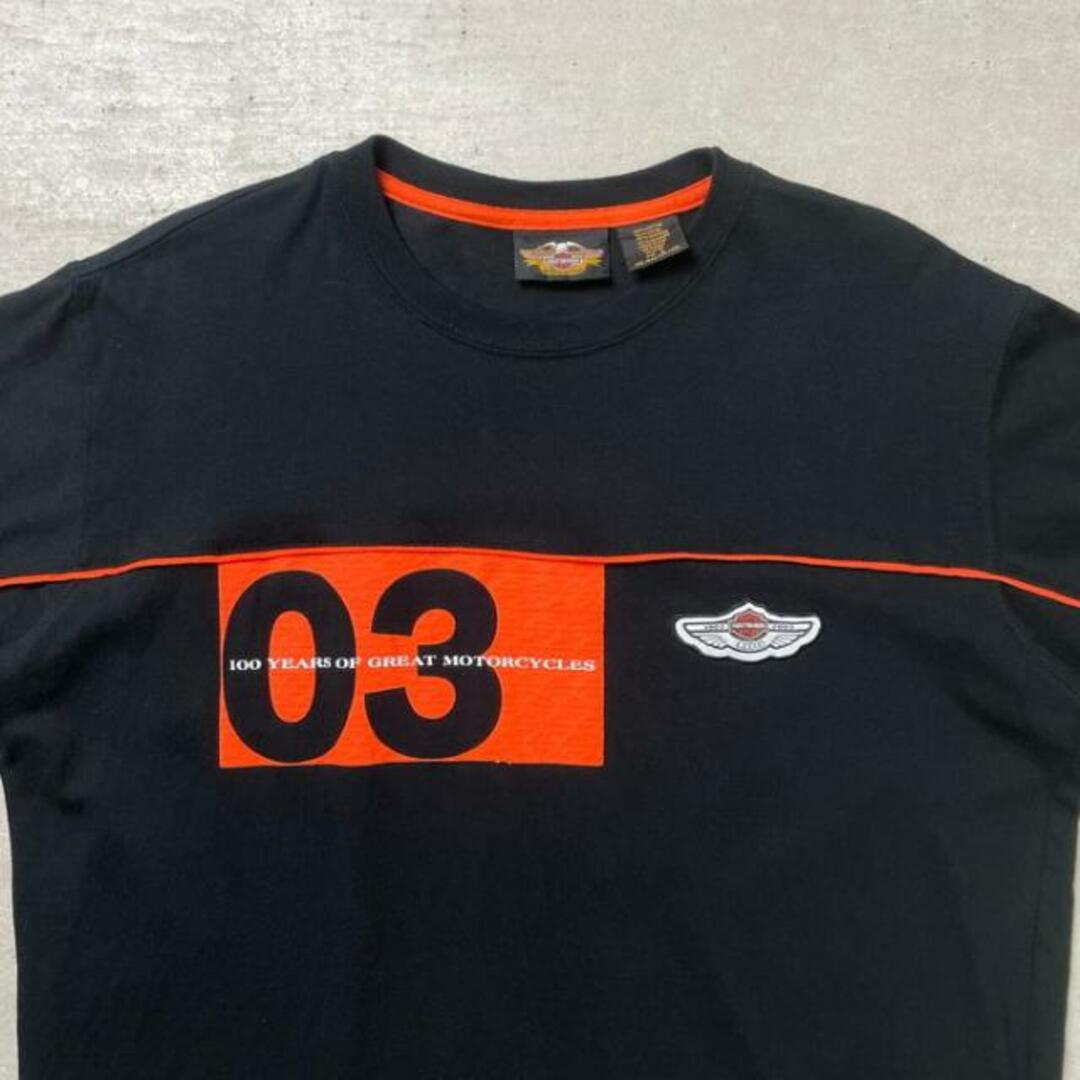 00年代 USA製 Harley-Davidson ハーレーダビッドソン プリントTシャツ 100周年 メンズXL相当 メンズのトップス(Tシャツ/カットソー(半袖/袖なし))の商品写真