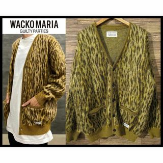 WACKO MARIA - 2～3回着のみ 極美 ワコマリア 22FW レオパード モヘア カーディガン L