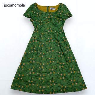 ホコモモラ(Jocomomola)のホコモモラ 刺繍 花柄 ワンピース グリーン 42(ひざ丈ワンピース)