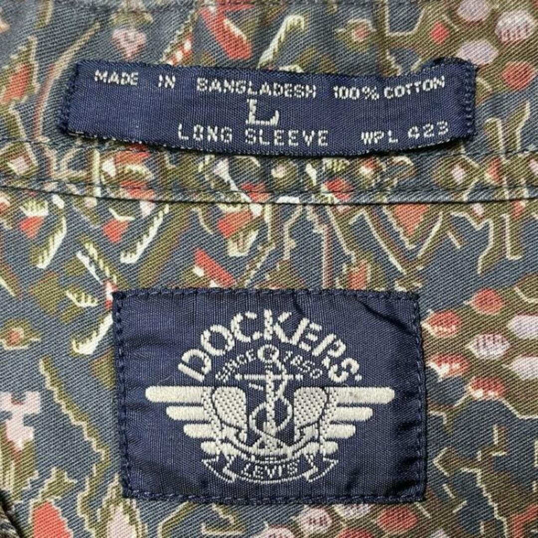 90年代 DOCKERS ドッカーズ 半袖 総柄シャツ スタンドカラーシャツ メンズL メンズのトップス(シャツ)の商品写真