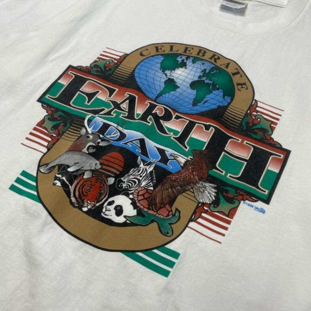 90年代 EARTH DAY 地球の日 プリントTシャツ メンズL メンズのトップス(Tシャツ/カットソー(半袖/袖なし))の商品写真