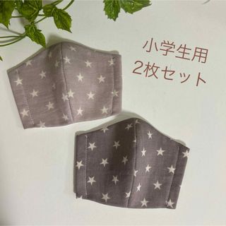 【2枚セット】子どもマスク　小学生用　立体マスク　ハンドメイドマスク　(外出用品)