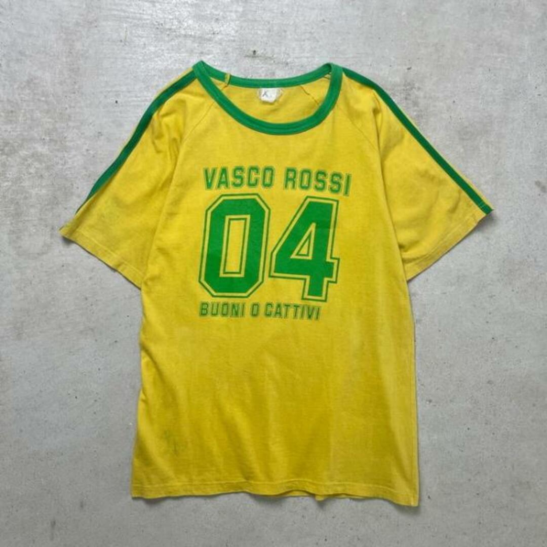 00年代 VASCO ROSSI  バンドTシャツ ツアーT ラグランT メンズM相当 メンズのトップス(Tシャツ/カットソー(半袖/袖なし))の商品写真